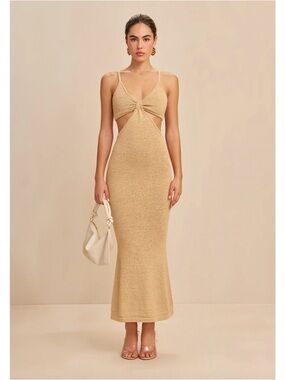 Cult Gaia Serita Knit Dress Sand
